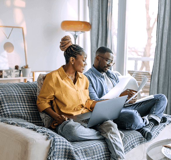 People reviewing insurance documents